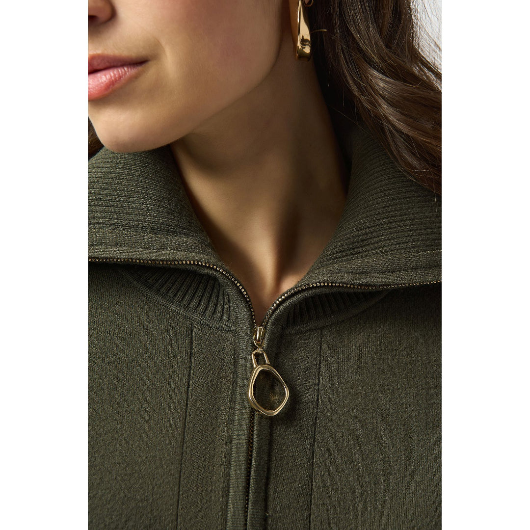 Pull en maille carrée avec col zippé