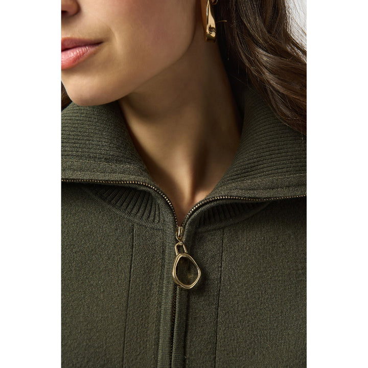 Pull en maille carrée avec col zippé
