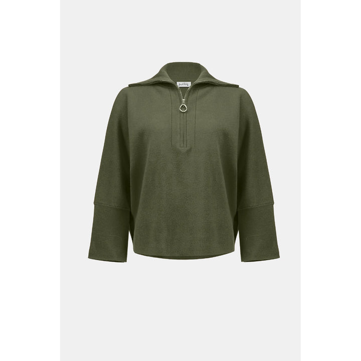 Pull en maille carrée avec col zippé