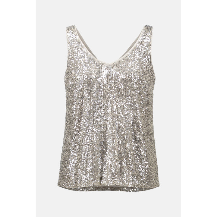 Pull col V à paillettes
