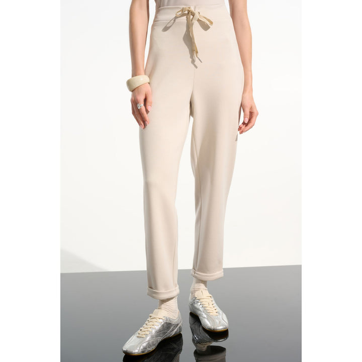 Scuba Jersey Pull-On Jogger Pants w/ Drawstring Waist