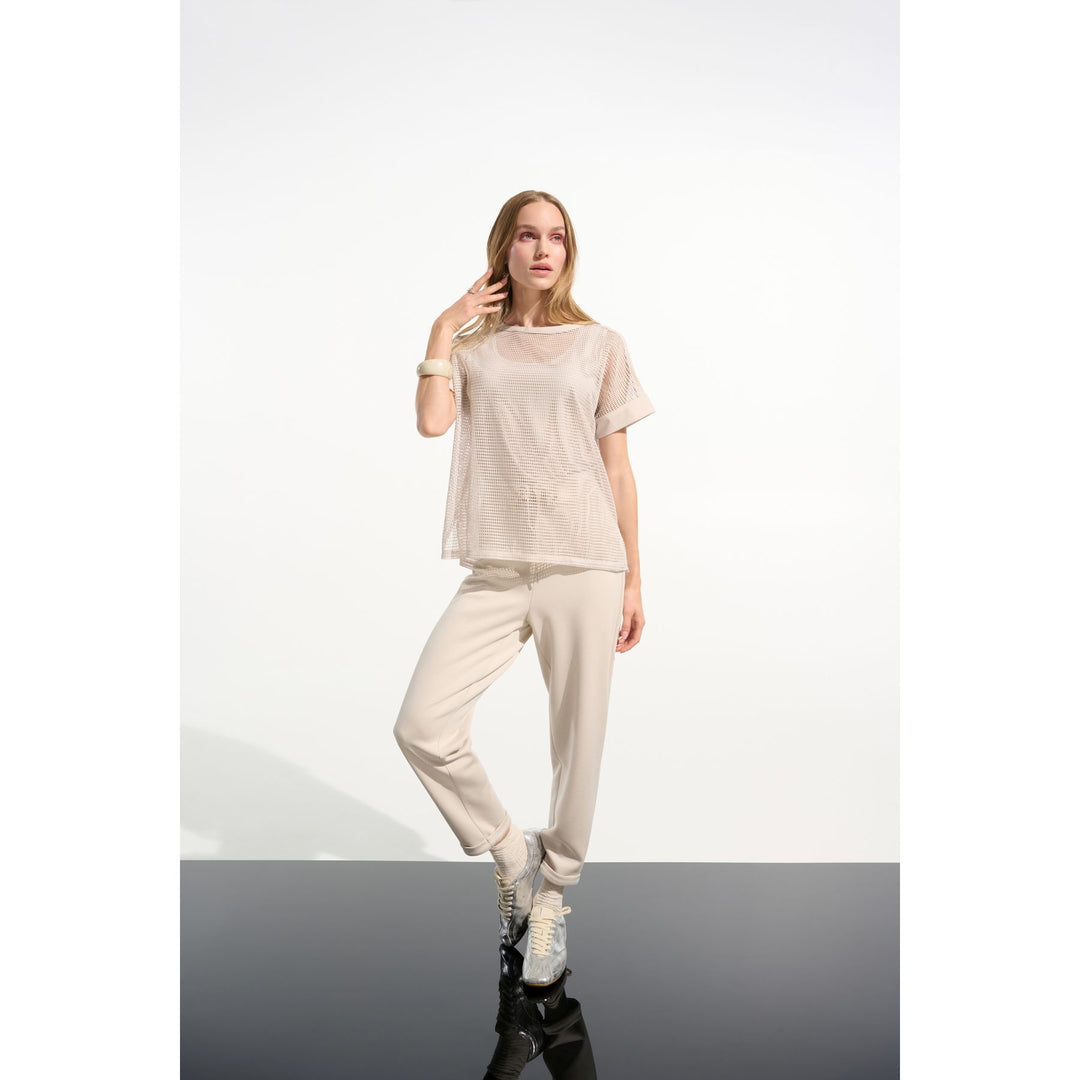 Scuba Jersey Pull-On Jogger Pants w/ Drawstring Waist