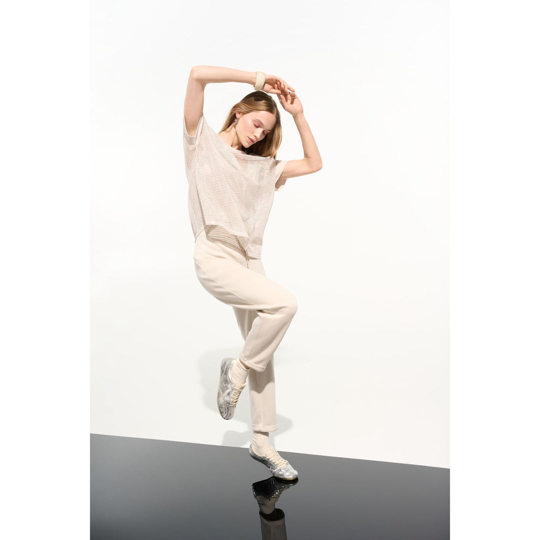 Scuba Jersey Pull-On Jogger Pants w/ Drawstring Waist