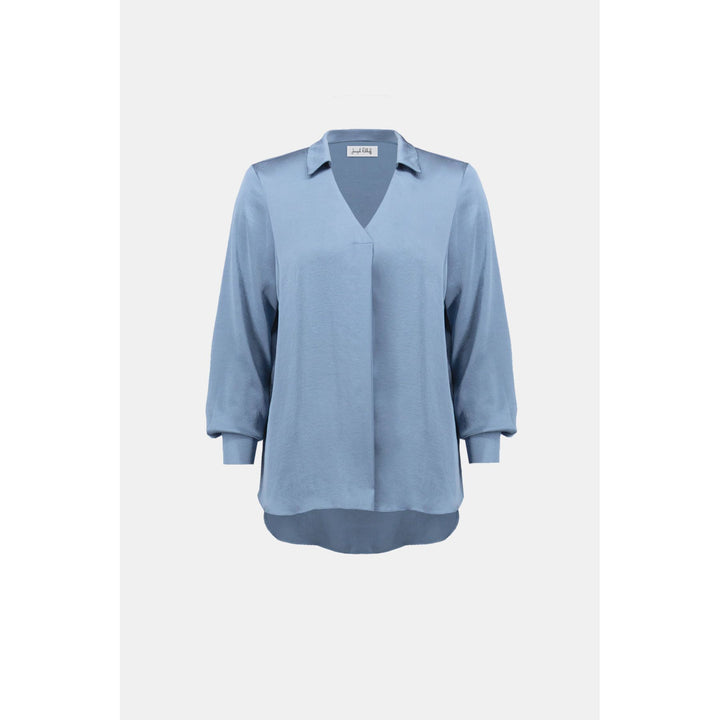 Recycled Satin Shirt-Collar Tunic