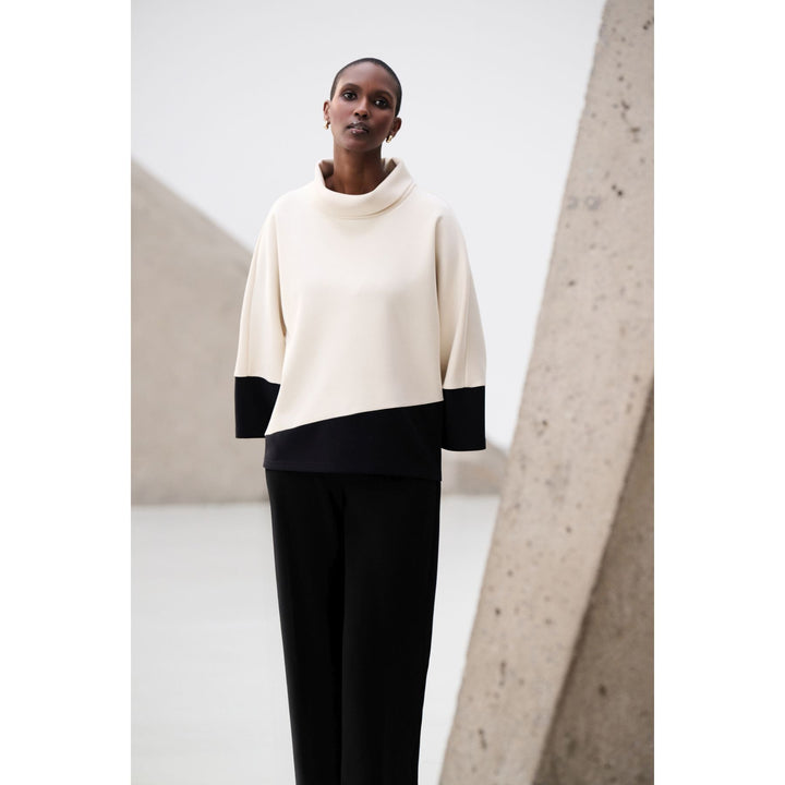 Scuba Jersey Colour Block Trapeze Top