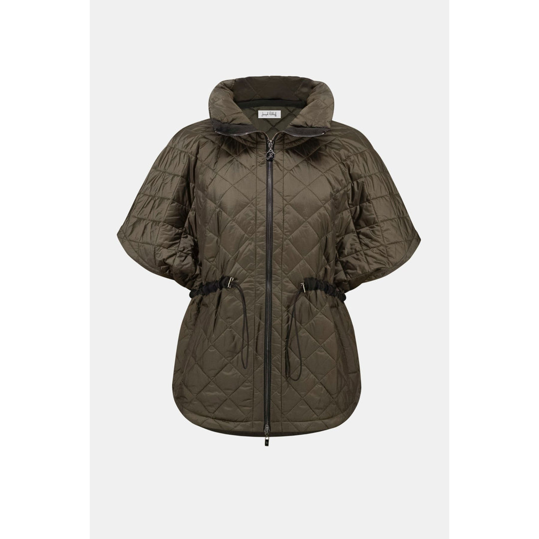 Quilted Nylon Shawl-Neck Boxy Vest