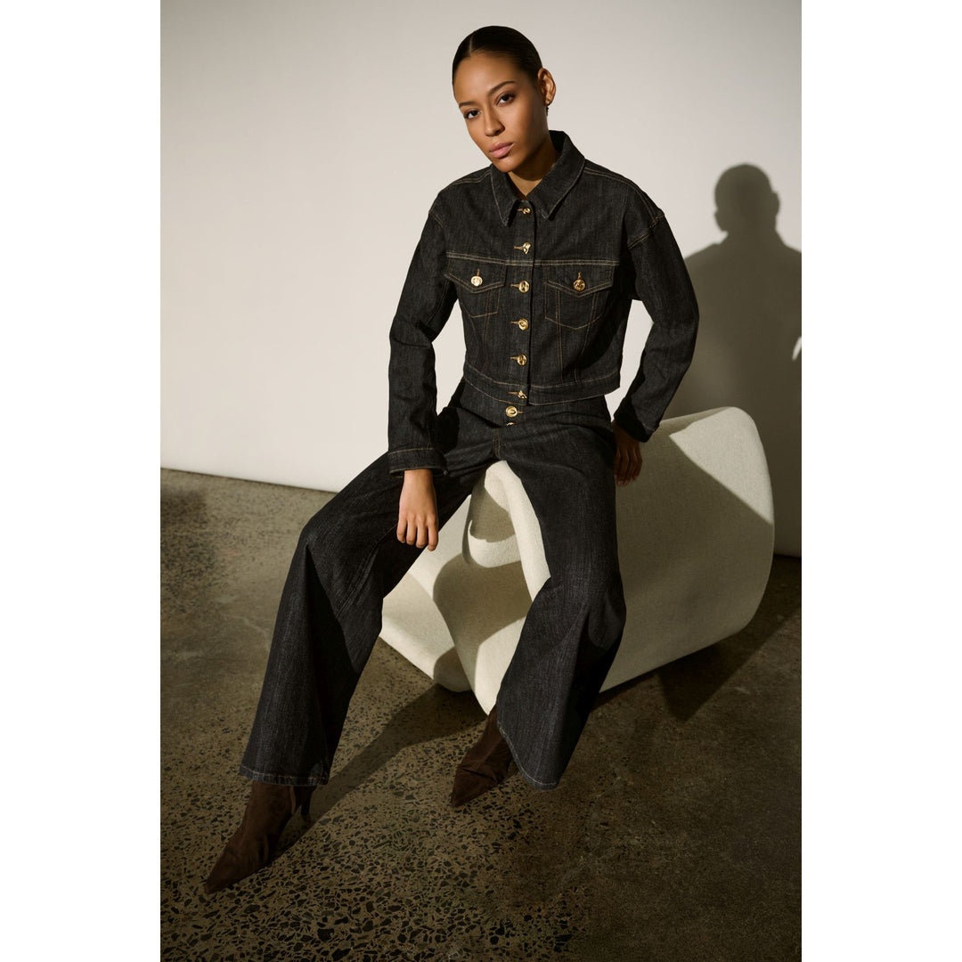 Statement High-Rise Palazzo Jeans