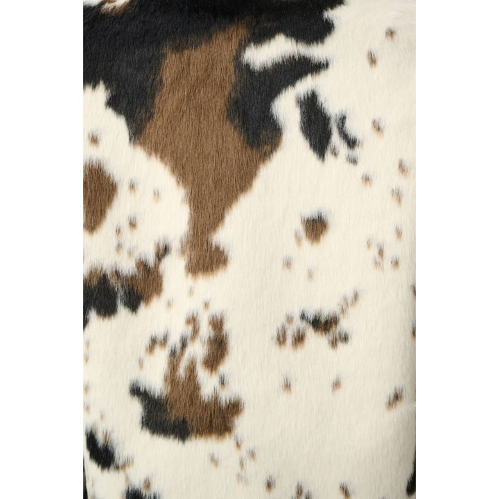 Faux Fur Cow Print Coat