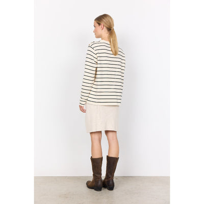 Barni Striped Sweater w/ Button Detail