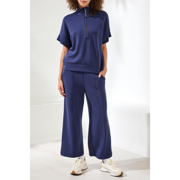 Techno Lux Mock Neck Zip Top