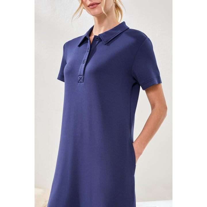 Techno Lux Scuba Short Sleeve Polo Dress