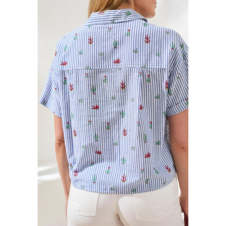 S/S Button Front Blouse