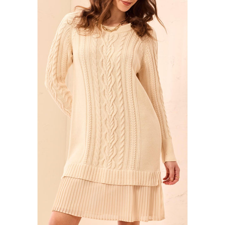 Sweater Dress w/ Chiffon