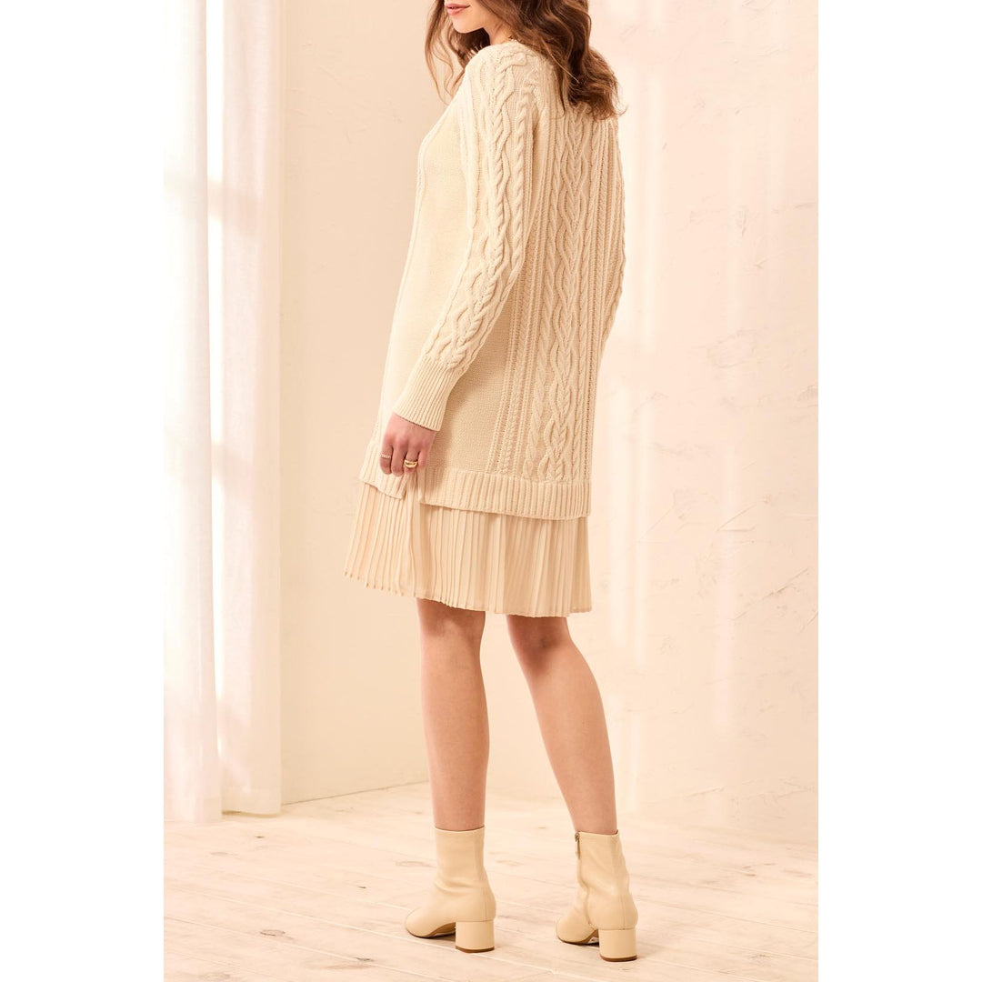 Sweater Dress w/ Chiffon
