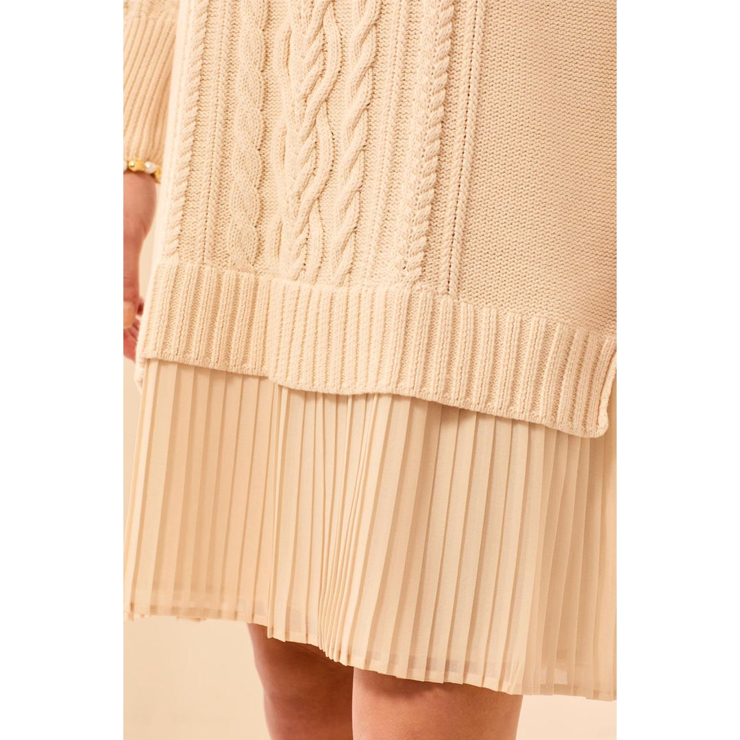 Sweater Dress w/ Chiffon