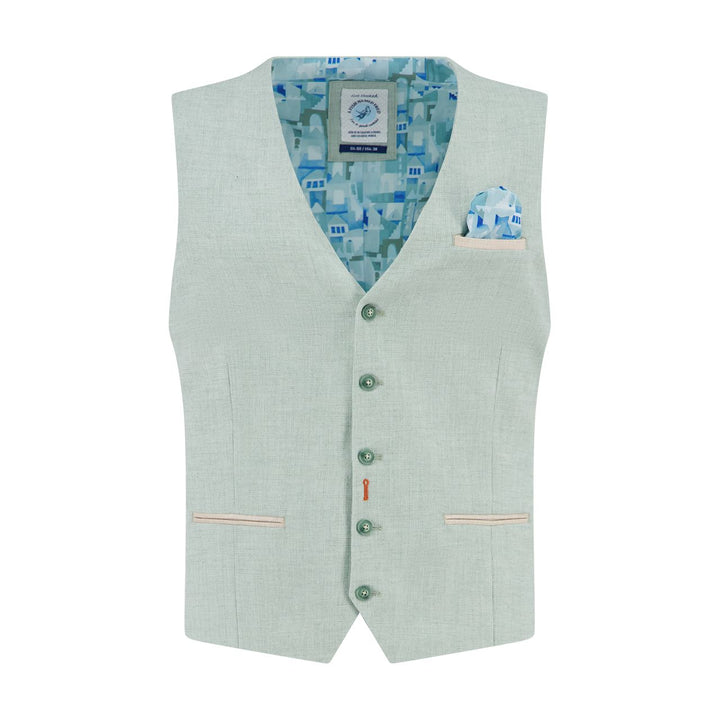 Men's Linen Look Vest