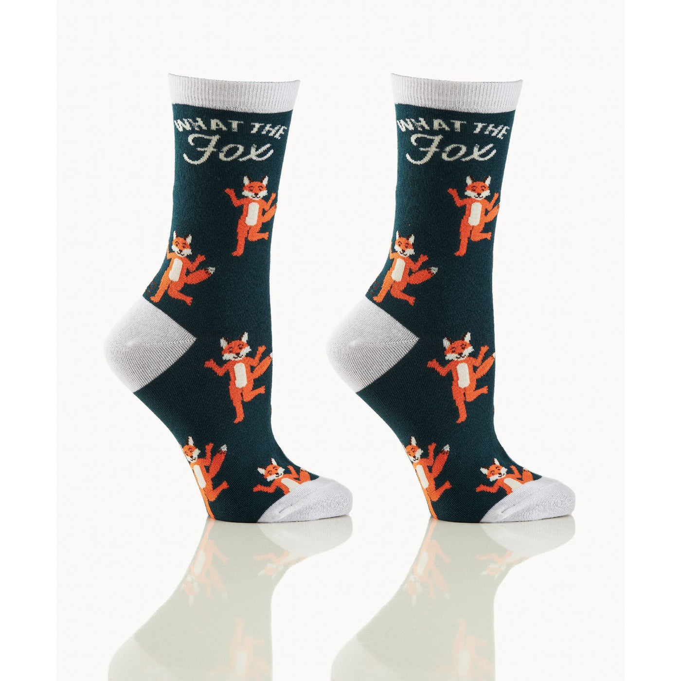 Women's Crew Sock, What The Fox