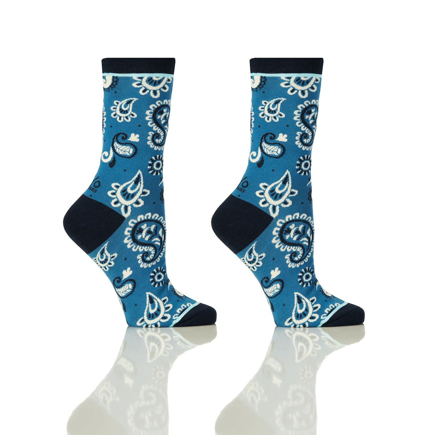 Women's Crew Sock, Cool Paisleys