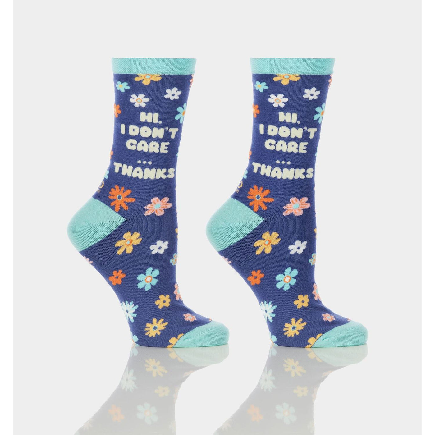 Women's Crew Sock, I Don't Care