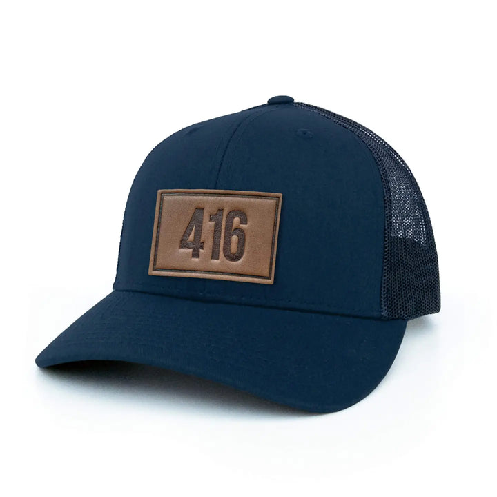 Leather Patch Hat - 416