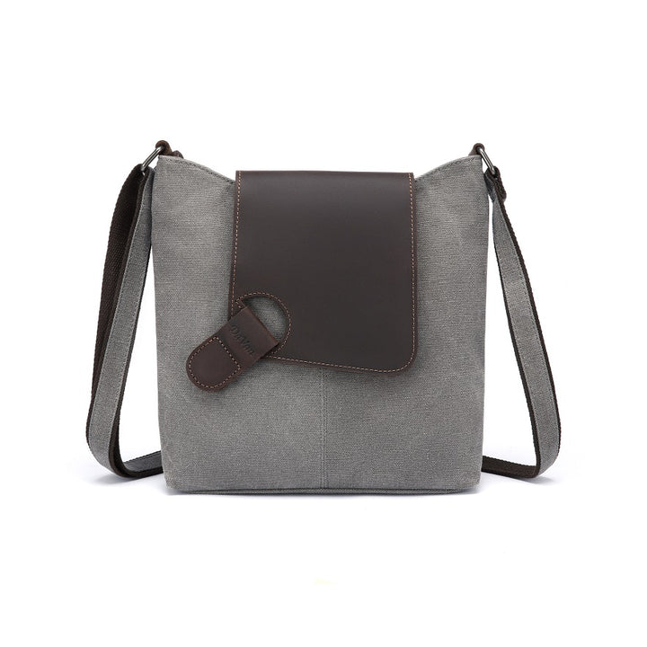 Bolso tote con ribete de piel