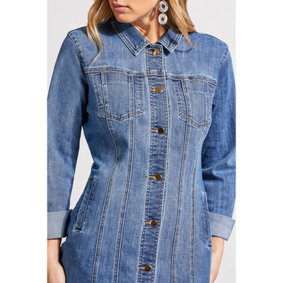 Robe Sablier en denim super extensible