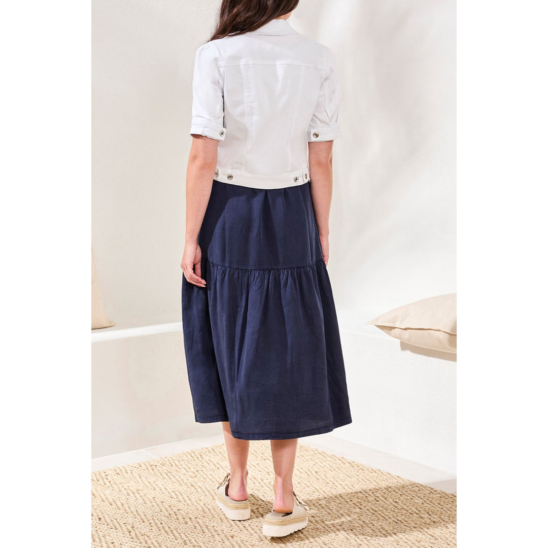 Comfort Stretch Elbow-Sleeve Denim Jacket