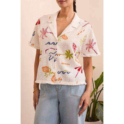Blouse w/ Fringe Detail