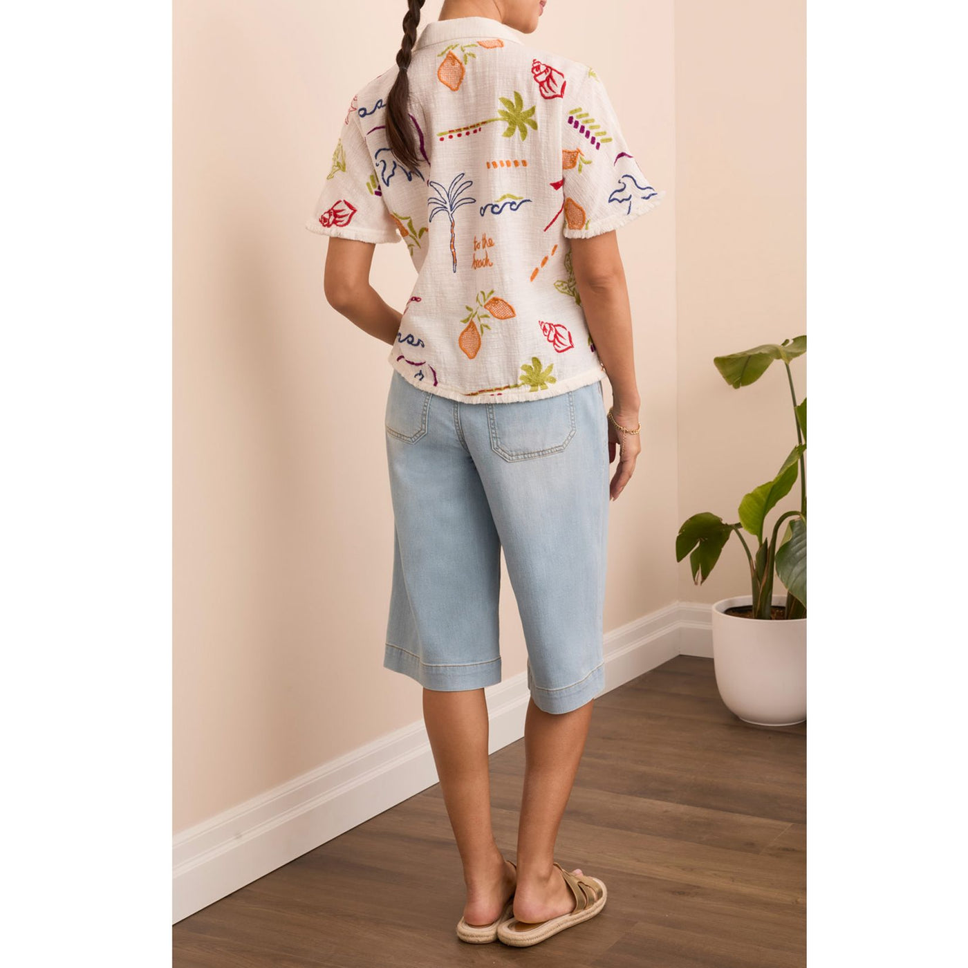 Blouse w/ Fringe Detail