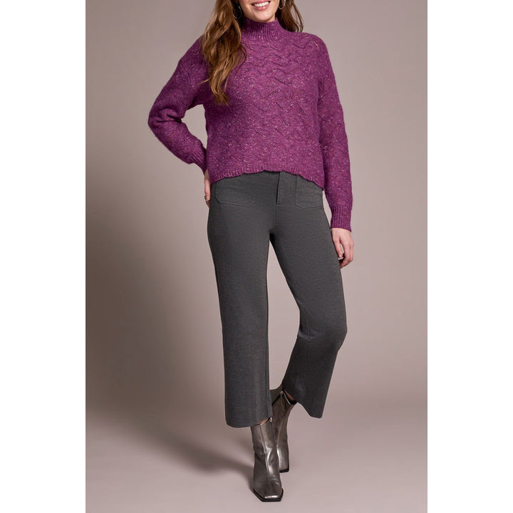 Mock Neck Drop Shoulder Sweater