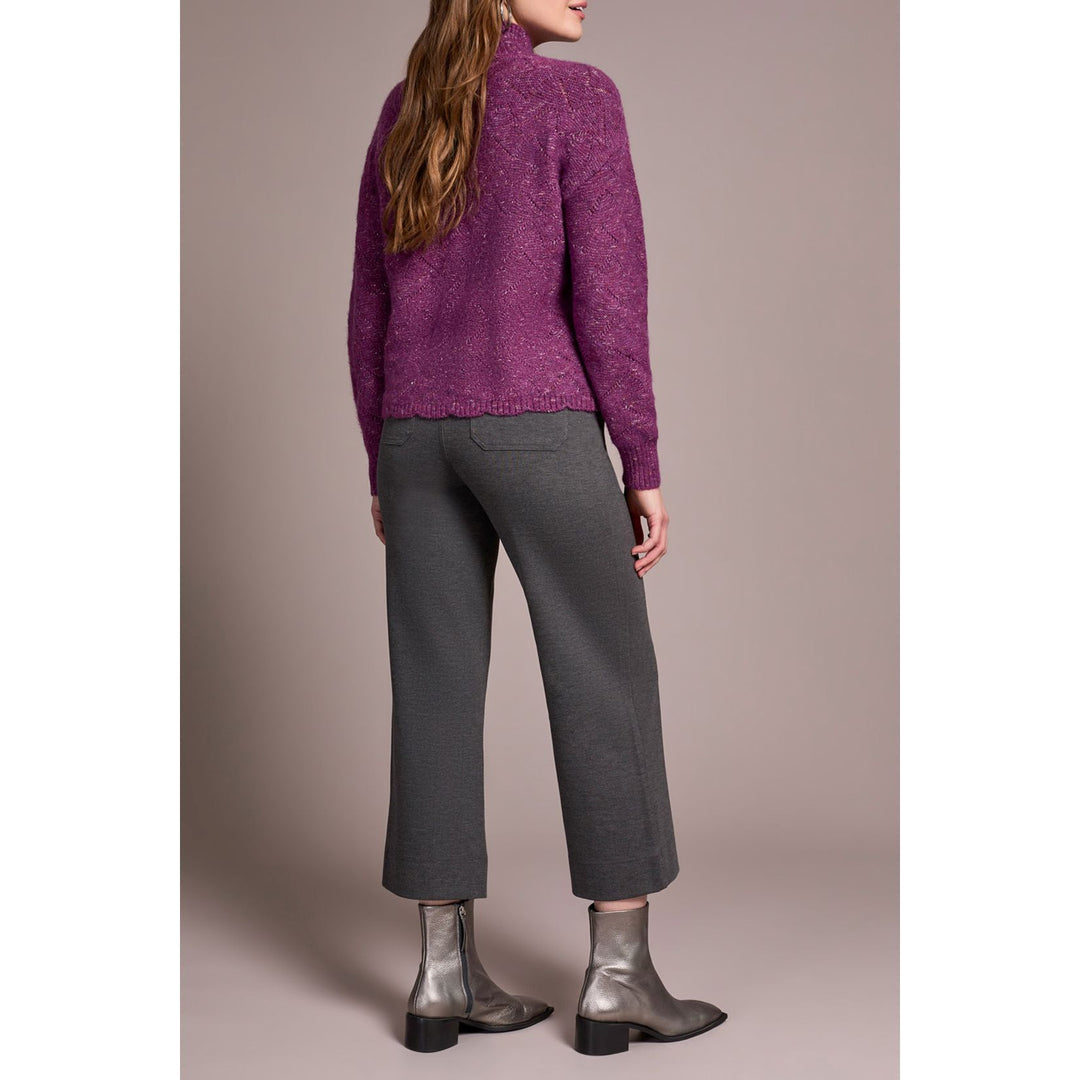 Mock Neck Drop Shoulder Sweater