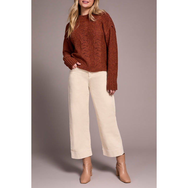 Crew Neck Sweater w/ Drop Shoulder