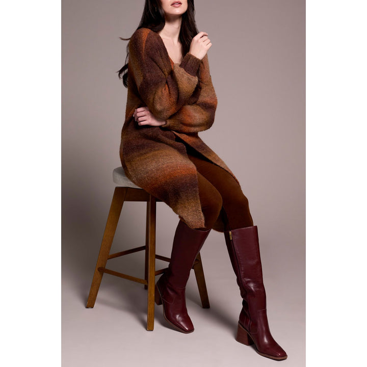 Long Cardigan w/ Puff Sleeve