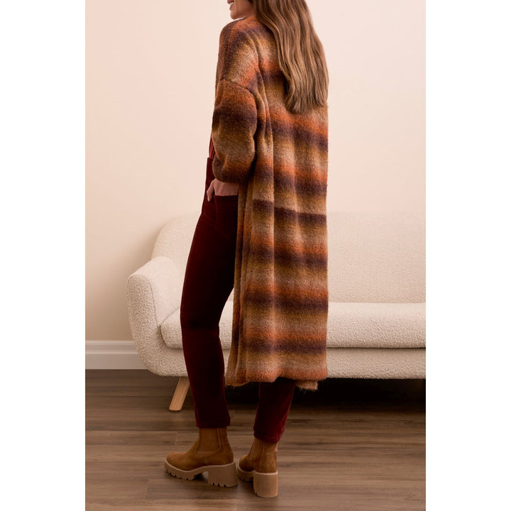 Long Cardigan w/ Puff Sleeve