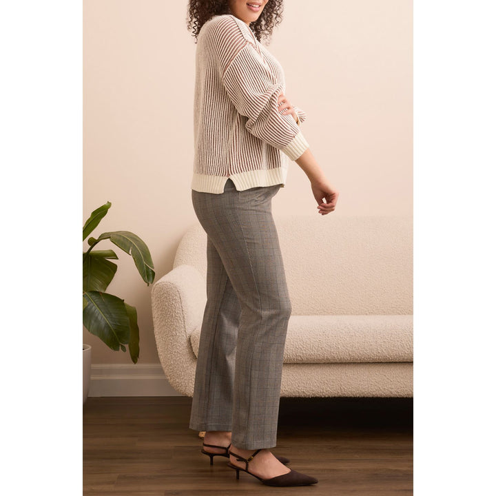 Crew Neck Sweater w/ Side Slit