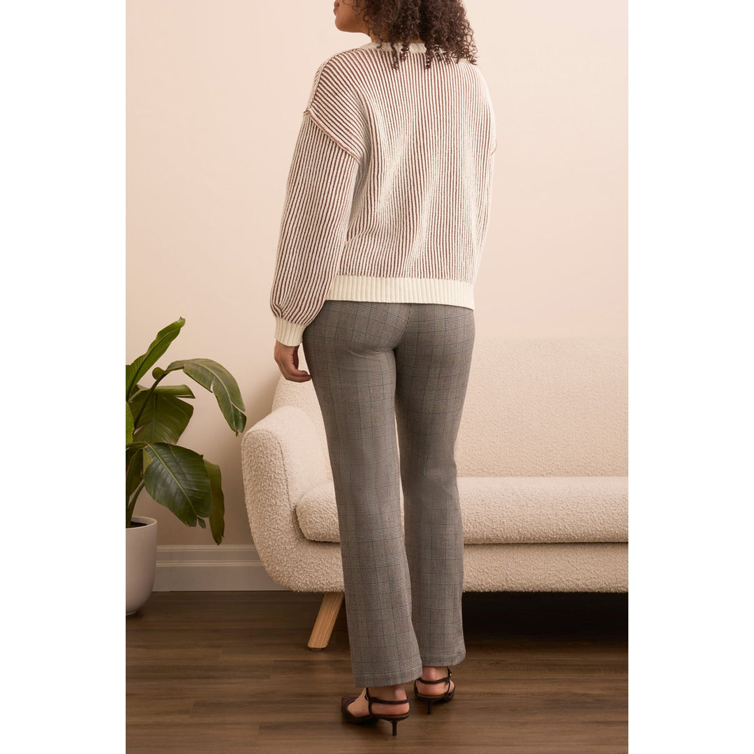 Crew Neck Sweater w/ Side Slit