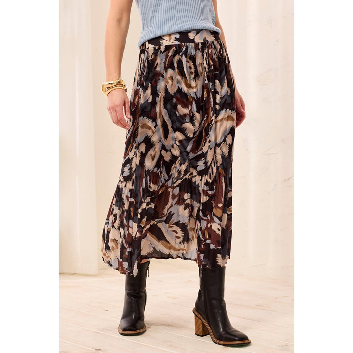 Flowy Plisse Printed Skirt