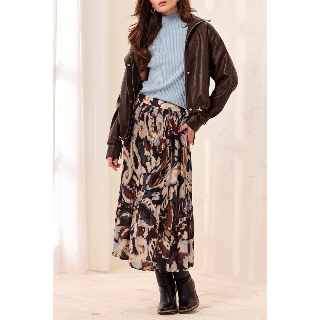 Flowy Plisse Printed Skirt