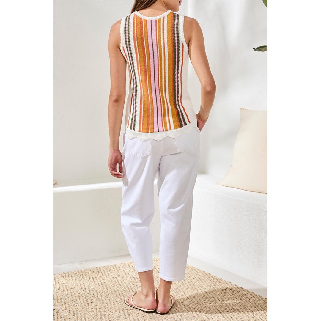 Crew Neck Sleeveless Sweater