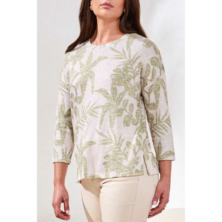 3/4 Sleeve Crew Neck Top