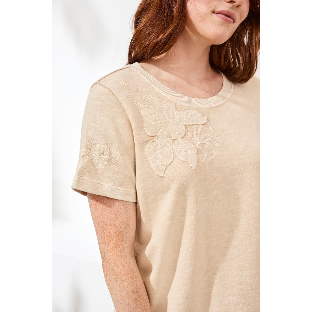 S/S Crew Neck Applique T-Shirt