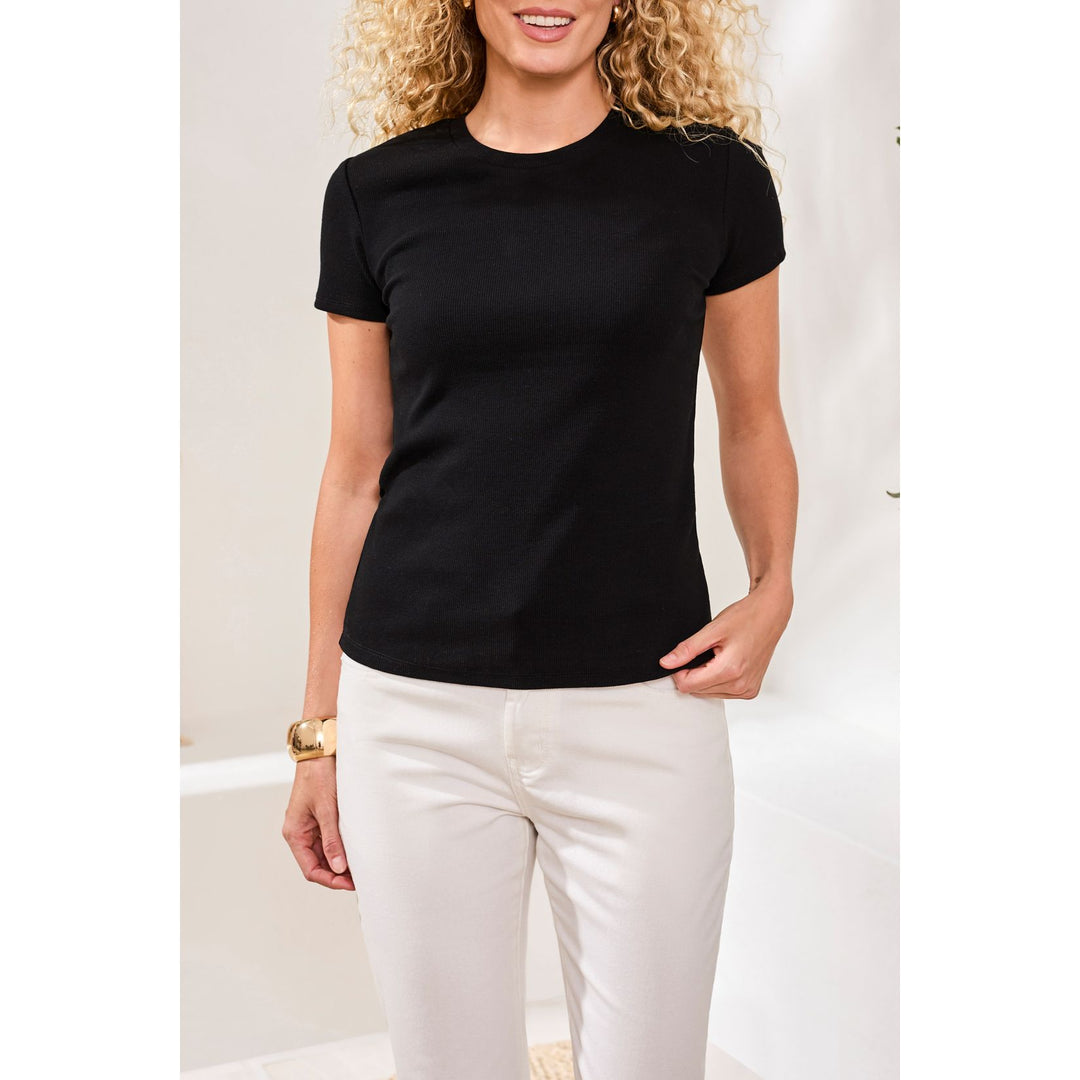 Fitted Crew Neck Stretch Tee