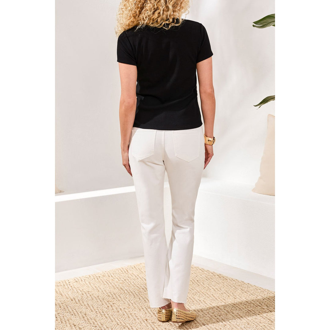 Fitted Crew Neck Stretch Tee