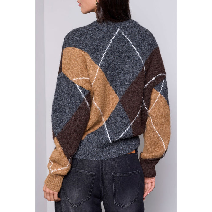 BLUE THREAD Diamond Pattern Button Front Knit Cardigan