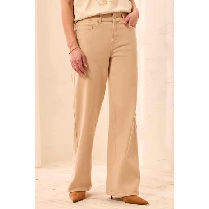 Audrey Hugging Wide Glitz Denim