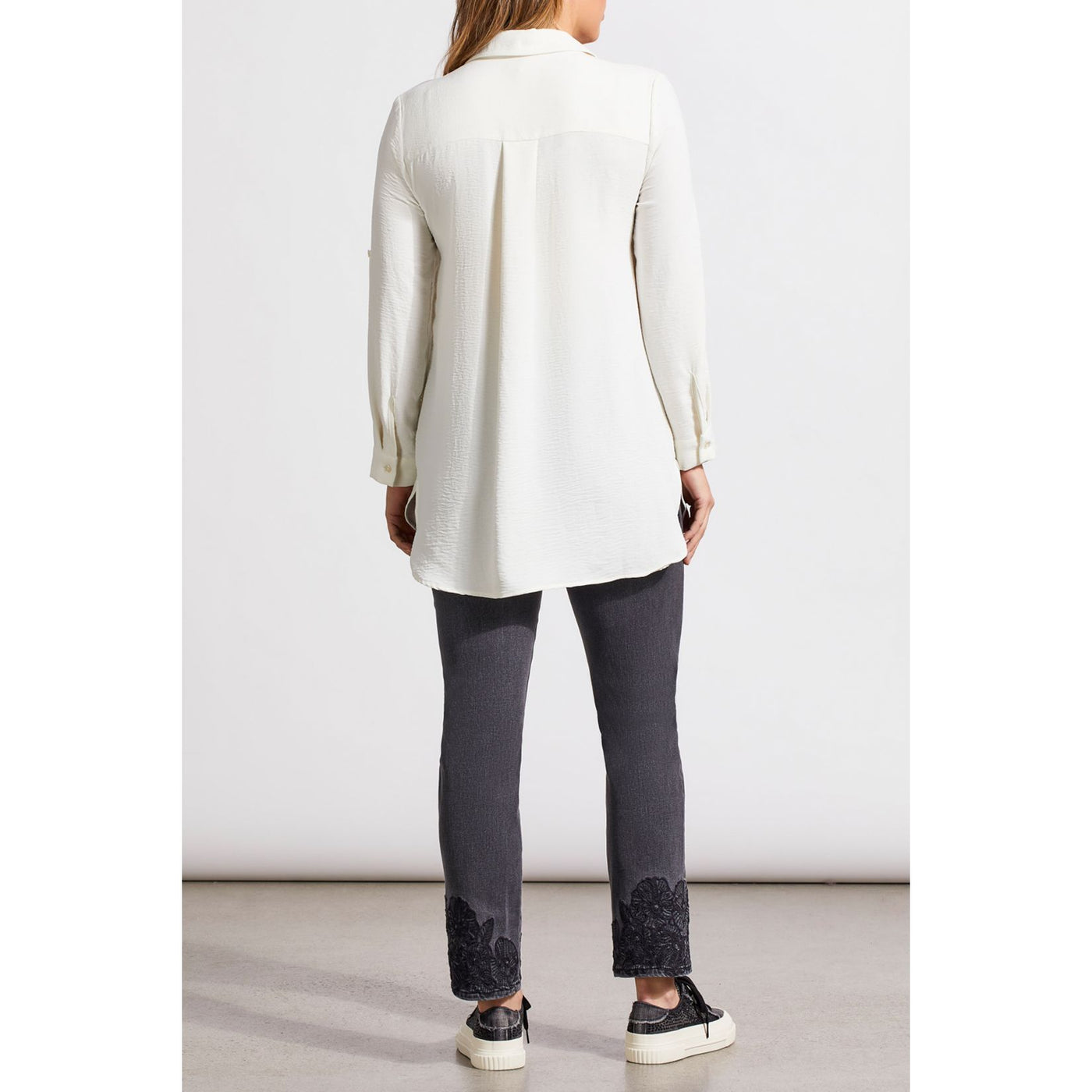 Pebbled Crepe Tunic