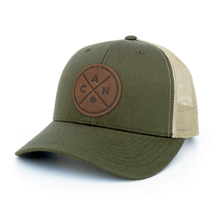 Leather Patch Hat - Canada Compass