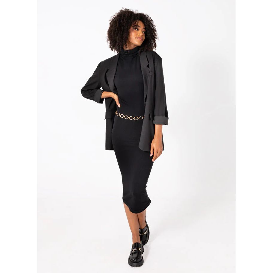 Bamboo Sleeveless Turtleneck Dress