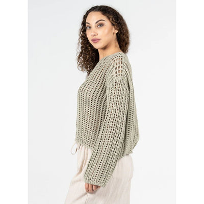 Cotton Open Knit Sweater