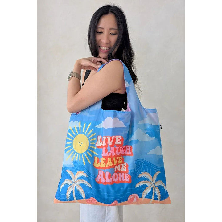 Foldable Tote Bag - Live, Laugh, Leave